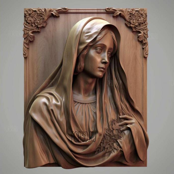 Maria Magdalena 4 stl model for CNC